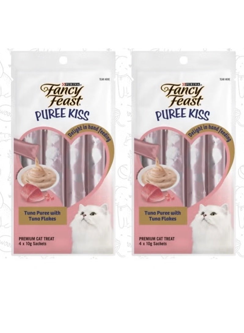 فانسي فيست هريس التونة فانتسي فيست مع رقائق التونة، مكافآت القطط- عبوتان، تحتوي كل عبوة على 4 قطع من أصابع التونة - Image 1