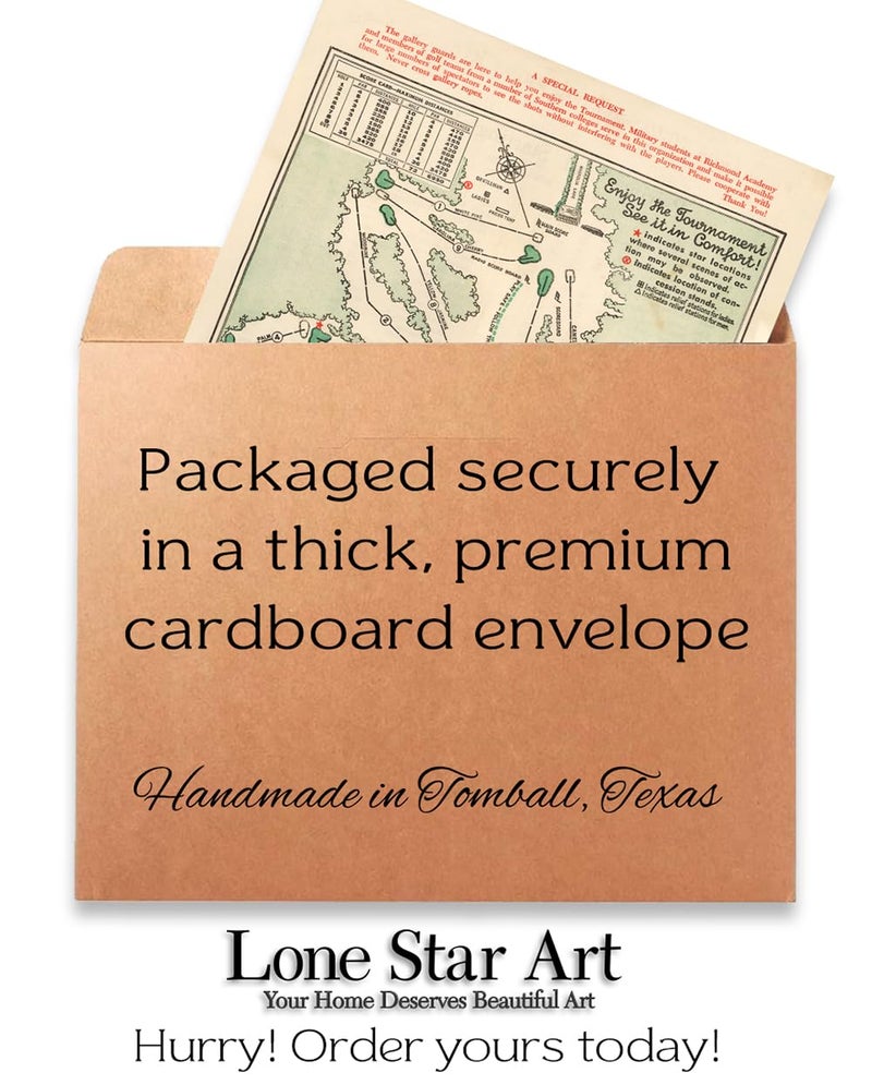 Lone Star Art Vintage Augusta National Wall Art Course Map 1954 Golf Decor - Golf Poster Augusta Map Golf Wall Art for Your Office or Home - This Masters Augusta Golf Course 11x14 Print is a Great Gift for Golfers - Image 5