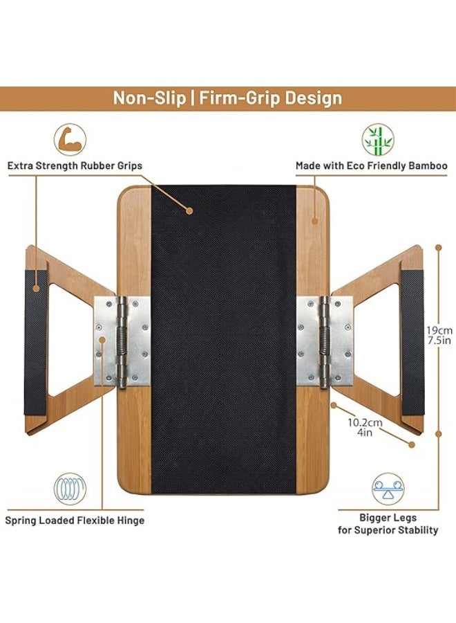 صينية مسند للكنبة بتصميم مستطيل خامة طبيعية أنيقة متعددة الاستخدام ومناسبة للمشروبات والهاتف T - Image 2
