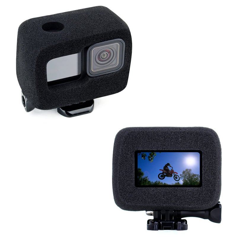 Gepuly 2-Pack Windslayer Cover Wind Muff For Gopro Hero 9 10 11 12 13 Black Wind Noise Reduction Housing Frame Case - Image 4