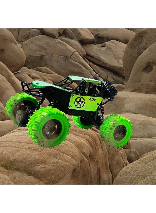 ويمبلي شاحنة ويمبلي الوحشية للتحكم عن بعد، سيارة روك كرولر 4×4 عالية السرعة، سيارة سباق رالي قابلة لإعادة الشحن (أخضر) - Image 5