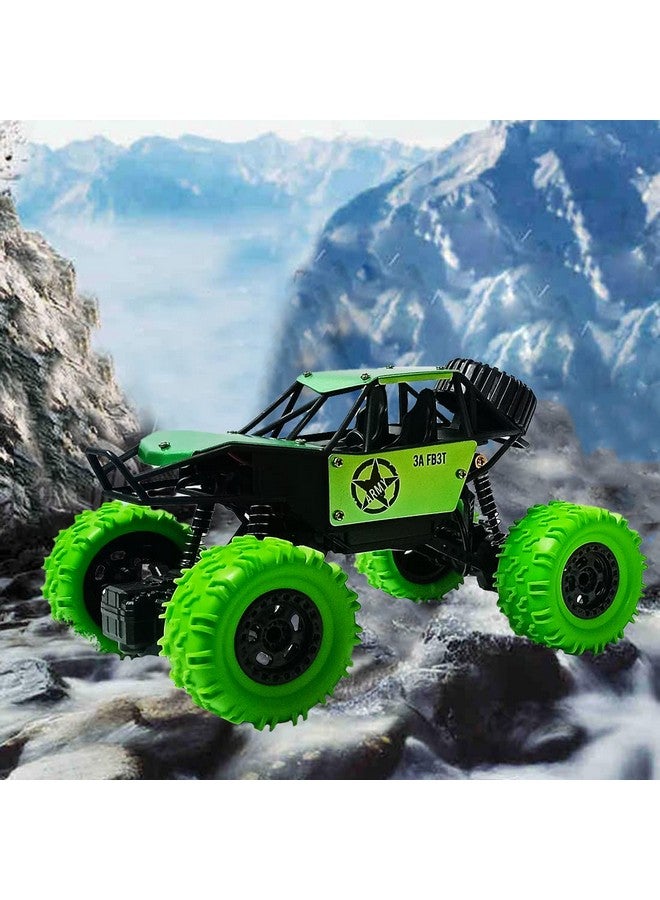 ويمبلي شاحنة ويمبلي الوحشية للتحكم عن بعد، سيارة روك كرولر 4×4 عالية السرعة، سيارة سباق رالي قابلة لإعادة الشحن (أخضر) - Image 4
