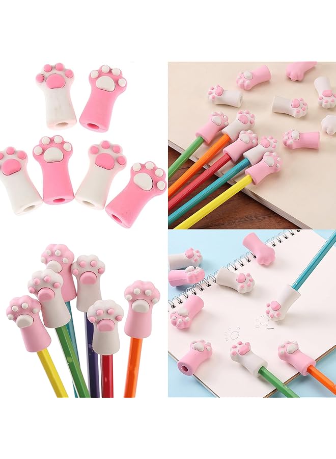 erorex 9 Pack Cat Paw Pencil Top Erasers Fun Kids Erasers For School Cap Erasers For Pencils Adorable Eraser Toppers - Image 5