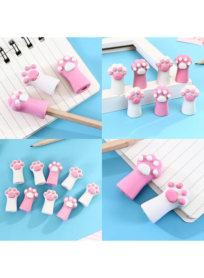 erorex 9 Pack Cat Paw Pencil Top Erasers Fun Kids Erasers For School Cap Erasers For Pencils Adorable Eraser Toppers - Image 4