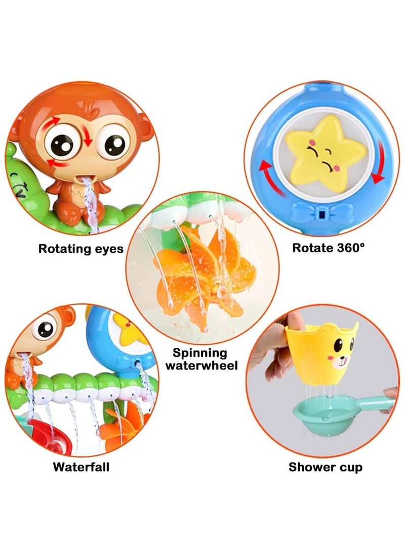 Bebiland Baby Bath Toy for Toddlers Baby and Kids, Boys and Girls Bathtub Toy, Spinning Gear and Googly Eyes for Toddler or Baby Bath Time, Sensory Development Bath Tub Toys (Multicolor)  - Image 3