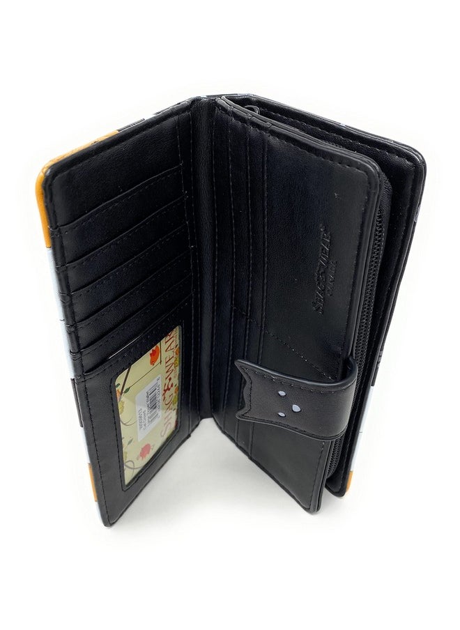 Shag Wear - Kitty Cat Crowd Large Wallet For Women Black - Image 1