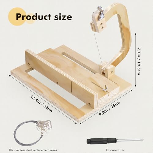 Kartols Wooden Soap CutterAdjustable Handmade Soap Making Supplies Perfect for Soap Making Loaf Slicer Essential Tool for Crafting Enthusiasts - Image 3