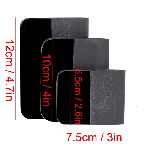 CNGZSY PPF Squeegee Soft Silicone Rubber Scraper Anti-Scratch TPU Coating Scraper for Car Vinyl Paint Protection Film Installation, Vinyl Wrap and Window Tint Windshield Glass Cleaning Squeegee Tool (Black) - Image 2