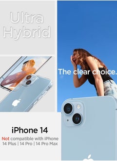 Spigen غطاء حماية لهاتف iPhone 14 Ultra Hybrid - شفاف كريستالي  - Image 2