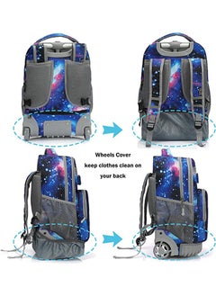Generic Kids Rolling Backpacks Fashion Printed Trolley School Bags Large Capacity Wheeled Kids' Luggage Bag  - Image 4