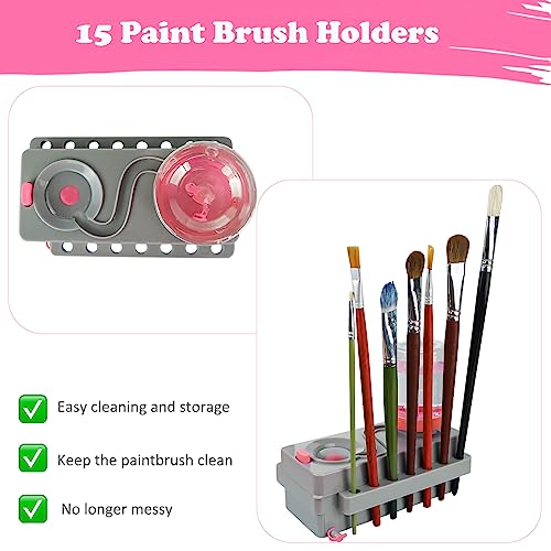 Kardeep Paint Brush Cleaner, Paint Brush Rinser with Drain and Brush Holder, Paint Brush Washer Water Recycling Brush Cleaner Rinse Cup, Paint Brush Cleaner Tool for Acrylic, Watercolor, Water-Based Paints - Image 3