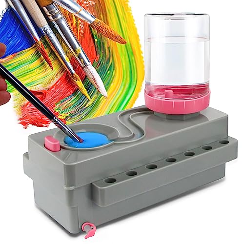 Kardeep Paint Brush Cleaner, Paint Brush Rinser with Drain and Brush Holder, Paint Brush Washer Water Recycling Brush Cleaner Rinse Cup, Paint Brush Cleaner Tool for Acrylic, Watercolor, Water-Based Paints - Image 1