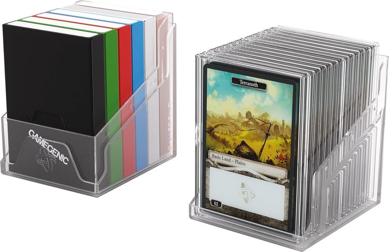 Gamegenic Bastion 100+ XL Deck Box - Compact, Secure, and Perfectly Organized for Your Trading Cards! Safely Protects 100+ Double-Sleeved Cards, Clear Color, Made - Image 2