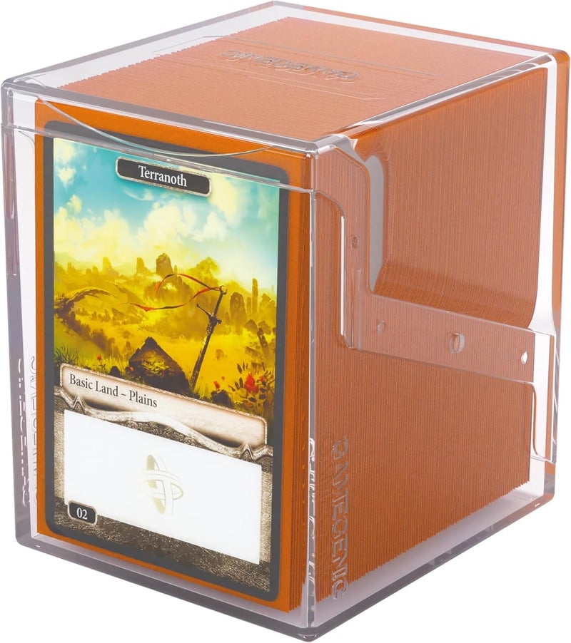Gamegenic Bastion 100+ XL Deck Box - Compact, Secure, and Perfectly Organized for Your Trading Cards! Safely Protects 100+ Double-Sleeved Cards, Clear Color, Made - Image 1