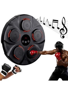 Wall Mounted Electronic Boxing Machine with Bluetooth LED Light with USB Charging, Music Boxing Machine with Training Mode, Comes with Boxing Gloves, Suitable for Taekwondo, Karate, Gym Training