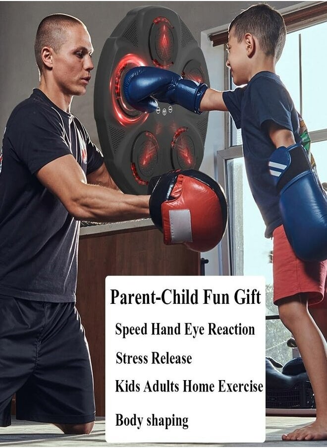 Occuwzz - Wall Mounted Electronic Boxing Machine with Bluetooth LED Light with USB Charging, Music Boxing Machine with Training Mode, Comes with Boxing Gloves, Suitable for Taekwondo, Karate, Gym Training - Image 1