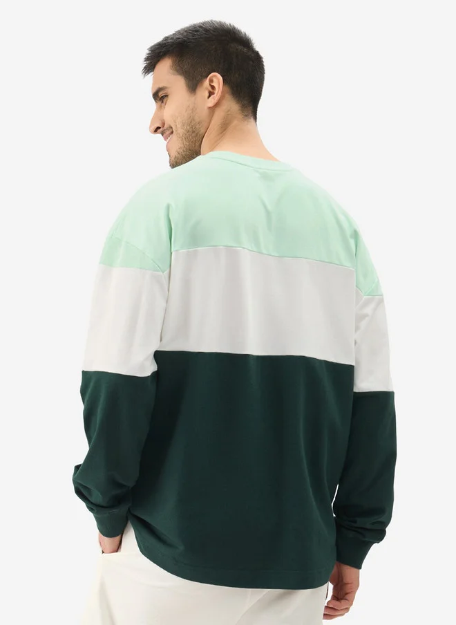 The Souled Store  The Souled Store Men Multicolor Printed Cotton Oversized Full Sleeve T-Shirt  | Best Price UAE