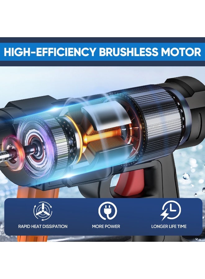 TBS DESIGN CW-03 Cordless Portable Pressure Washer, High Power Car Washing Machine with Brushless Motor, 3-in-1 Spray Nozzle, Foam Pot, Rechargeable Battery, Water Filter Hose, and Carry Case for Car, Bike, Home, and Outdoor Cleaning - Image 4