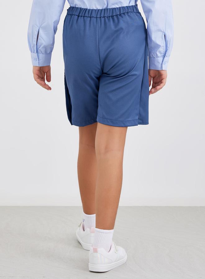 ستايلي سكورت ستايلي جيرلز مدرسي كحلي سادة بأزرار - Image 4