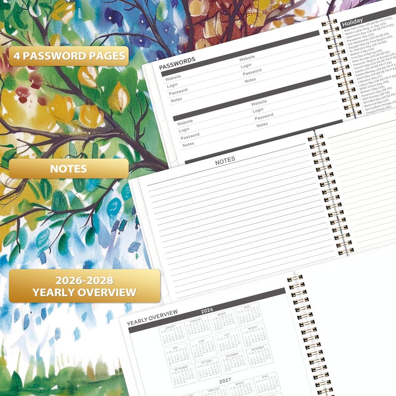 Coboll 2026-2028 Monthly Planner - 2026-2028 Planner from July 2026 - June 2028, 8.5'' x 11'', 2 Year Monthly Planners with Double-Side Pocket, 24 Tabs - Image 5