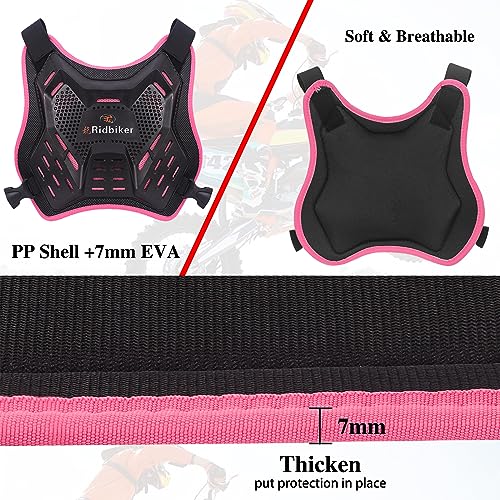 RIDBIKER Kids Dirt Bike Gear Motorcycle Armor, Kids Chest Protector Motocross Motorcycle Protective Gear Body Armor Vest Knee Guards and Elbow Full Body Protection Set for Cycling Skateboard MTB ATV - Image 4