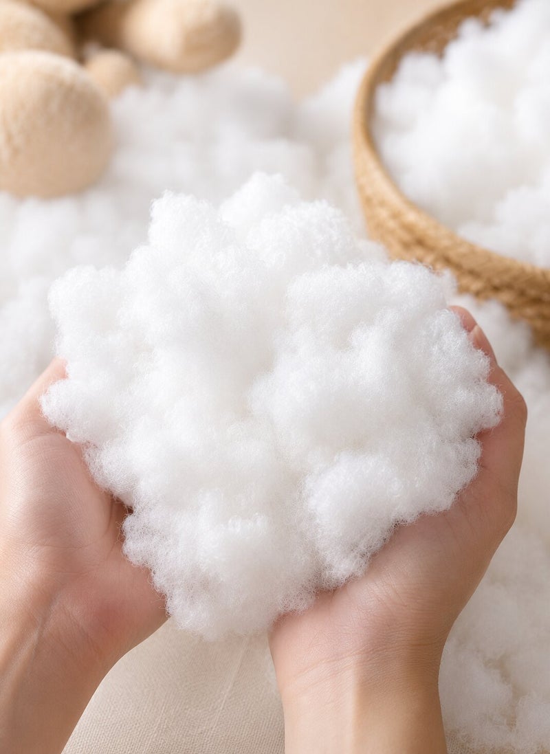ARISTOCRAT Polyester Fiber Fill | Premium Polyfill Stuffing | Ultra Soft High Loft Cushion & Pillow Filling | Toy, Upholstery & Craft Fiber | Hypoallergenic, Durable & Fluffy (2 kg) - Image 1