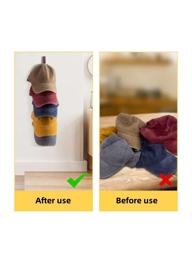 ViveLifDeco Wooden Duck Tongue Cap Storage, Wall Wooden Hat Rack, Hat Storage Hanger  - Image 3