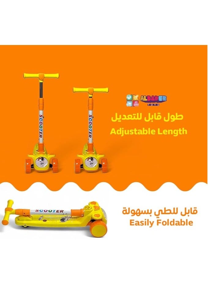 AL BADER Highway Kick Scooter, PVC Blaze Pro Scooter, Foldable Storm Ride Scooter, Adjustable Handle Kick Scooter, Lightweight Non-Slip Dec, Gift Outdoor Toys for Baby Toddler - Image 2