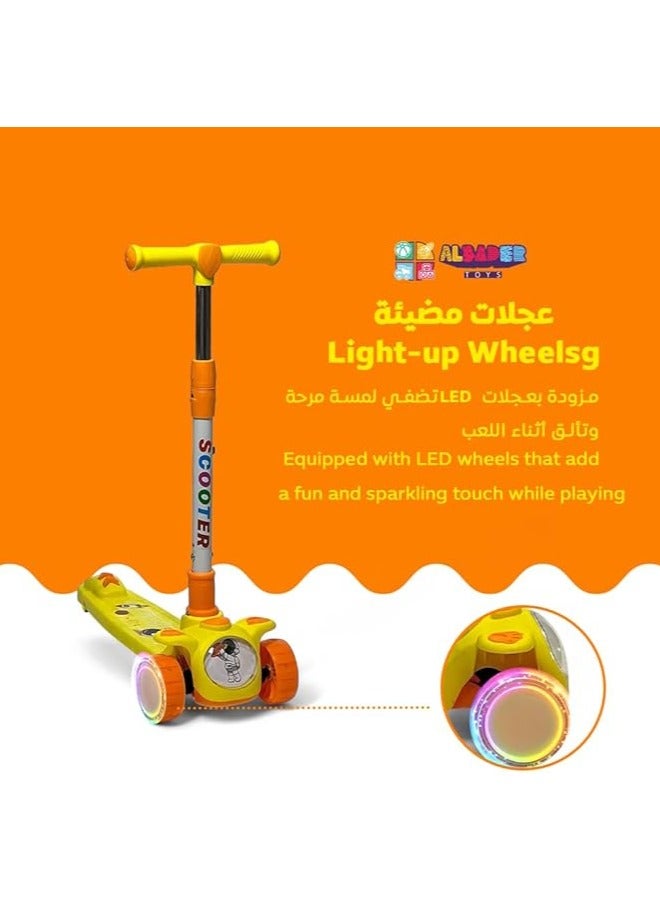 AL BADER Highway Kick Scooter, PVC Blaze Pro Scooter, Foldable Storm Ride Scooter, Adjustable Handle Kick Scooter, Lightweight Non-Slip Dec, Gift Outdoor Toys for Baby Toddler - Image 3