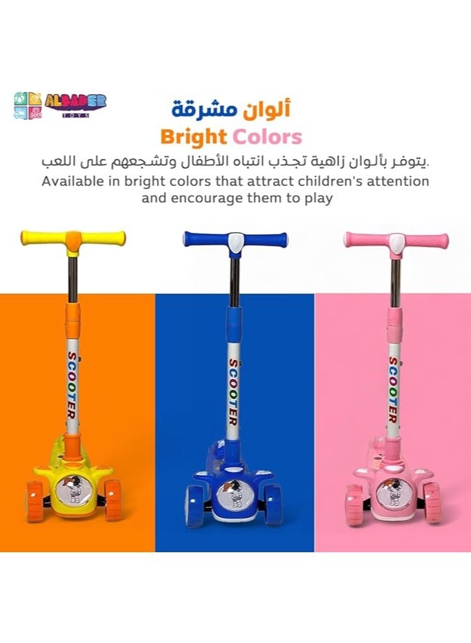 AL BADER Highway Kick Scooter, PVC Blaze Pro Scooter, Foldable Storm Ride Scooter, Adjustable Handle Kick Scooter, Lightweight Non-Slip Dec, Gift Outdoor Toys for Baby Toddler - Image 5