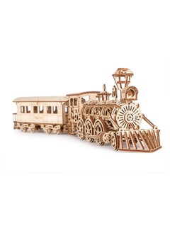 Wood Trick Wood Trick Wooden Toy Train Set with Railway - 34x7″ - Locomotive Train Toy Mechanical Model Kit - 3D Wooden Puzzles for Adults and Kids to Build - Engineering DIY Wooden Models for Adults to Build  - Image 3