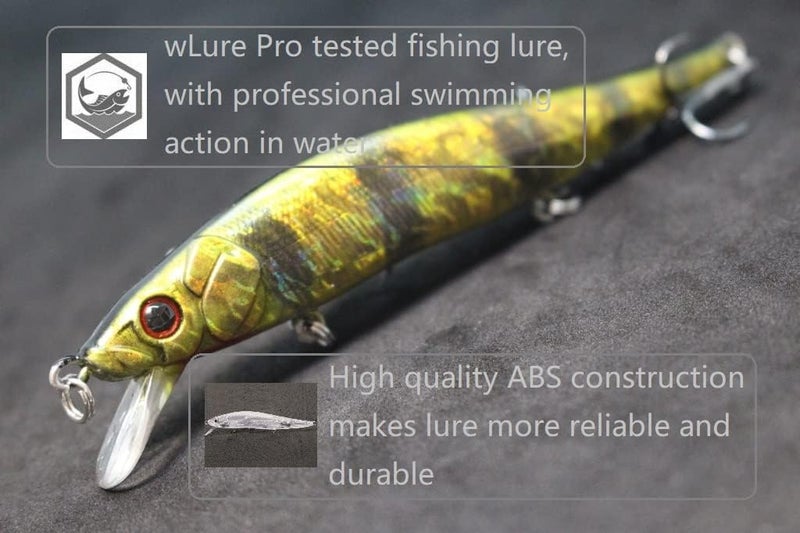 wLure Minnow Crankbait for Bass Fishing Bass Lure Jerkbait Fishing Lures and Tackle Box - Image 5