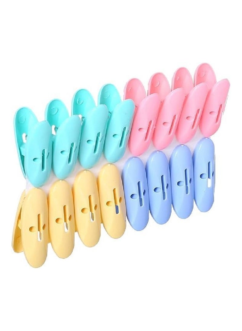 Plastic Clothes Clips Set Of 20 Pieces - Multi Color - Image 2