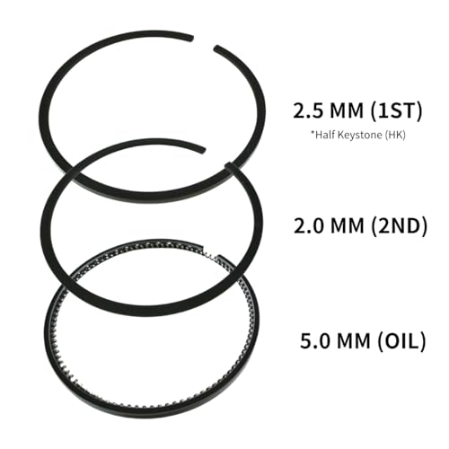 Factorytaiwan NPR Piston Ring 82mm Oversize +0.50mm for KUBOTA D1302 / V1702 / L1801 - Image 2