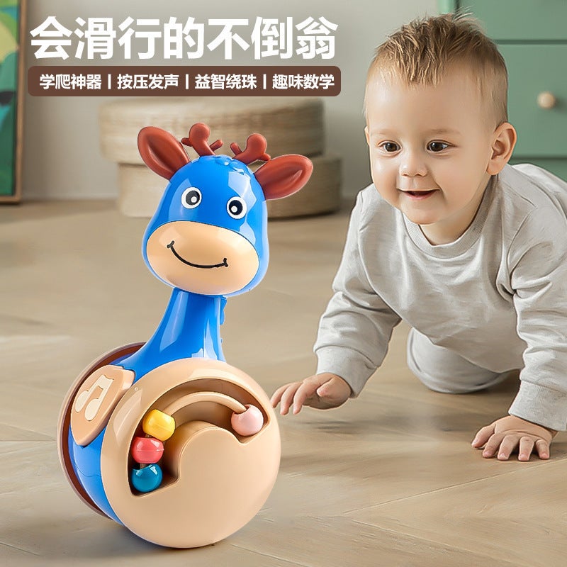Cartoon Deer & Dinosaur Rattle Toy for Early Development - Image 2
