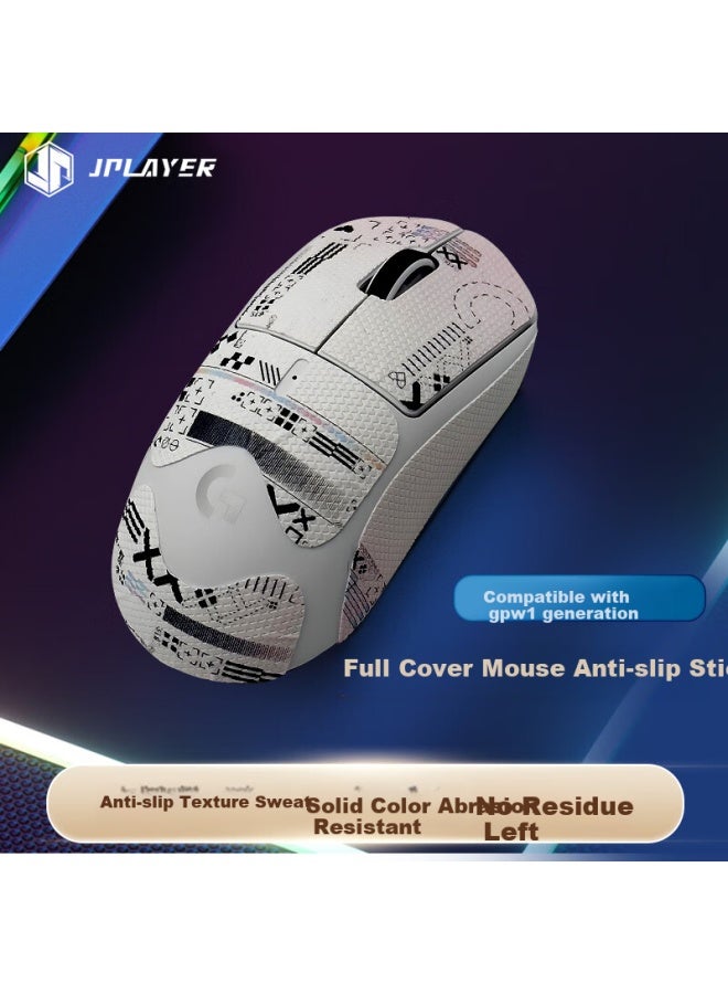 Jplayer Gpw1 Mouse Anti-Slip Sweat-Proof Side Grip Tape For Logitech Gpw1 Wireless Gaming Mouse Matte Anti-Slip Sweat-Proof Pink Purple Floral Full Wrap - Image 1