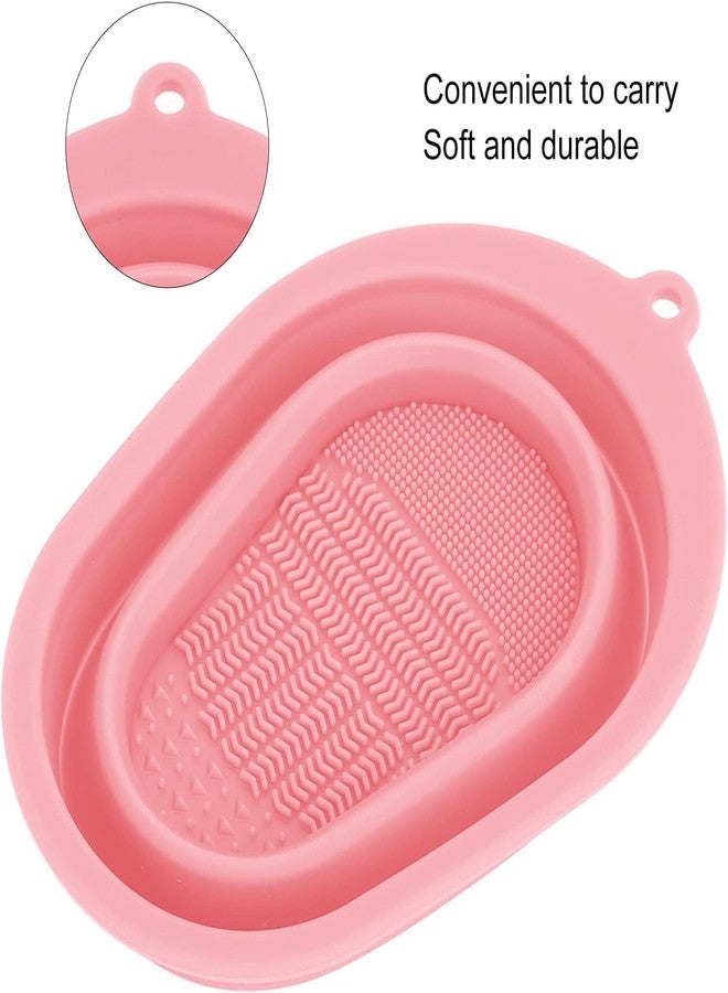 Sajani Foldable Makeup Brush Cleaning Mat, Silicone Durable Reusable Makeup Brush Cleaning Bowl, Makeup Sponge Holder Cleaner Mat with Beauty Blender Sponge (Makeup Brush Cleaner) - Image 3