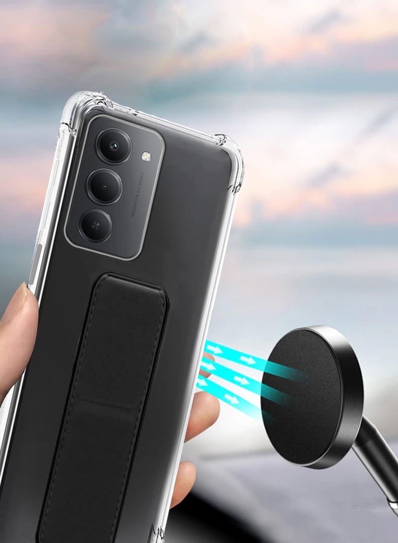 دبليو تيك غطاء وسادة هوائية من TPU بحافة مثقوبة لجهاز Xiaomi Redmi 15 4G/5G 2025 (MCGHTN) - شفاف/أسود - Image 4