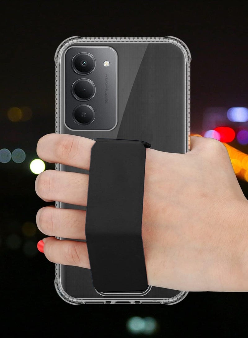 دبليو تيك غطاء وسادة هوائية من TPU بحافة مثقوبة لجهاز Xiaomi Redmi 15 4G/5G 2025 (MCGHTN) - شفاف/أسود - Image 3