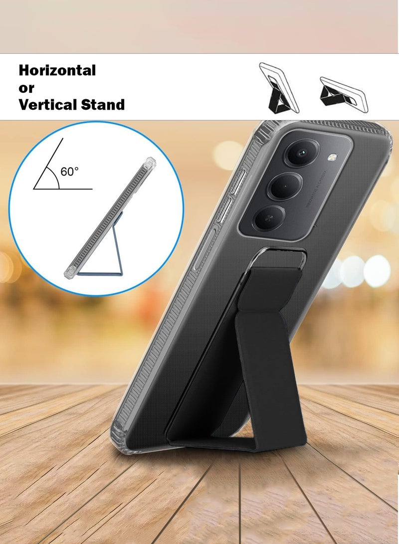 دبليو تيك غطاء وسادة هوائية من TPU بحافة مثقوبة لجهاز Xiaomi Redmi 15 4G/5G 2025 (MCGHTN) - شفاف/أسود - Image 2