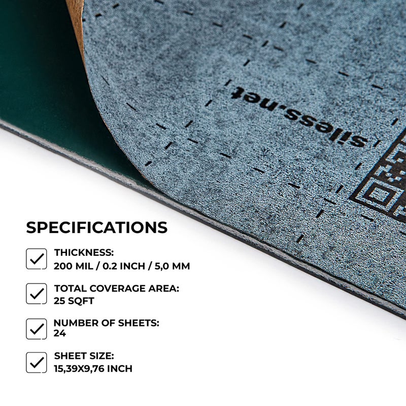 Siless Hybrid 3in1 200 mil 25 sqft Car Sound Deadening mat - Butyl Automotive Sound Deadener - Noise Insulation and Vibration Dampening Material - Image 3