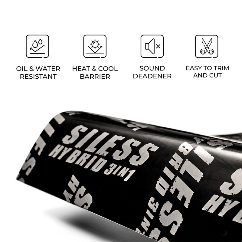 Siless Hybrid 3in1 200 mil 25 sqft Car Sound Deadening mat - Butyl Automotive Sound Deadener - Noise Insulation and Vibration Dampening Material - Image 4