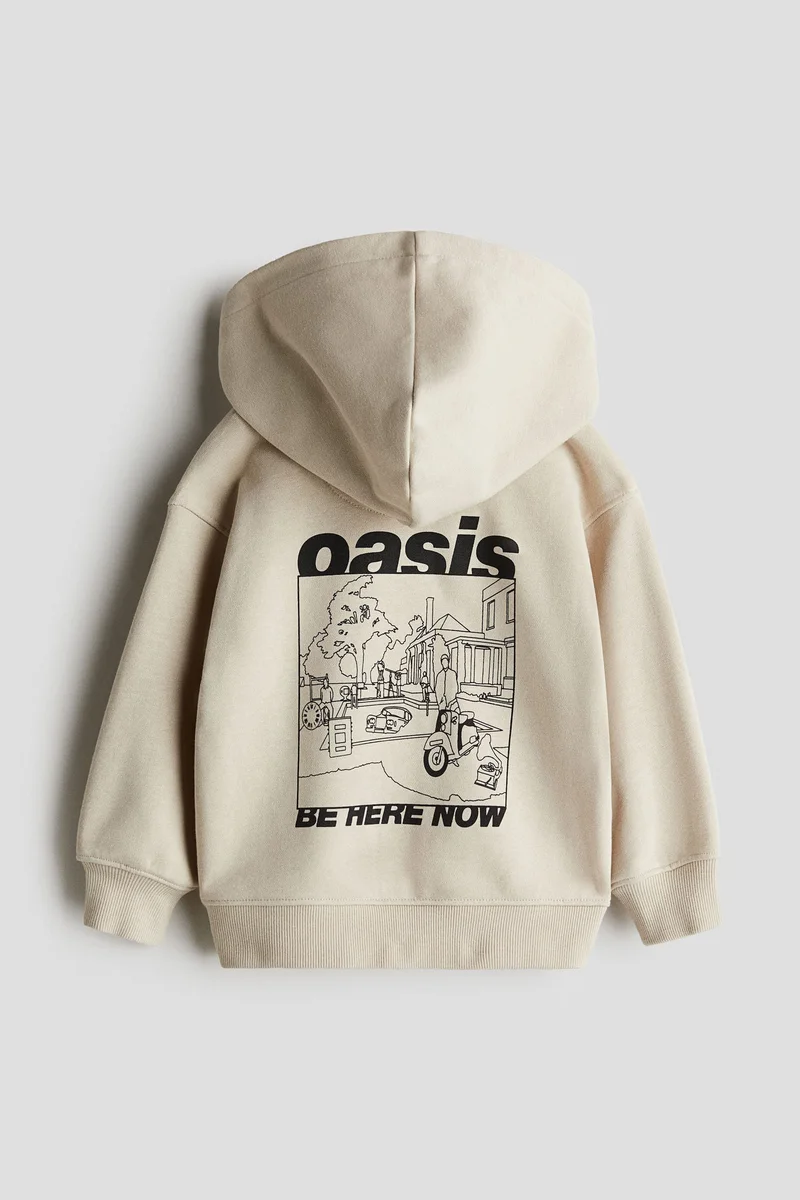 H&M Printed zip-through hoodie