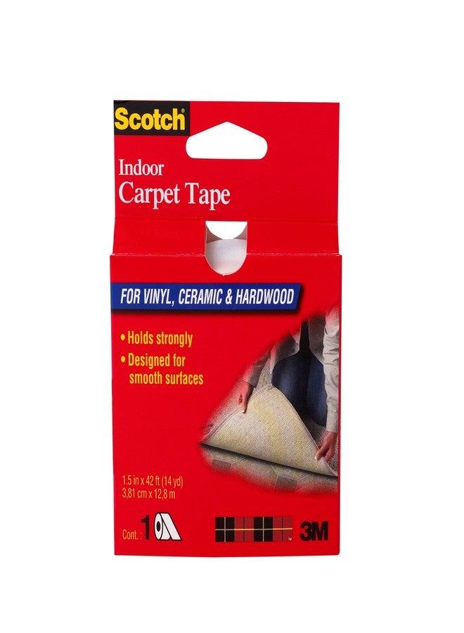 Scotch Indoor Carpet Tape for Vinyl, Ceramic & Hardwood, 1.5 inches by 14 Yards, CT2010, 1 roll - Image 1