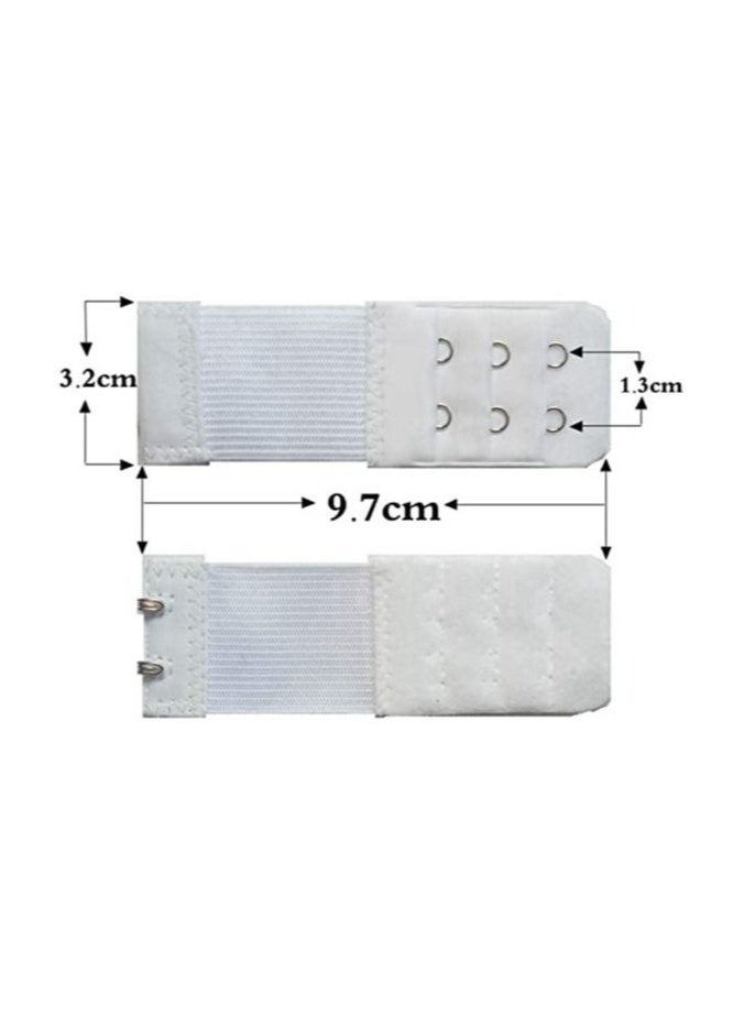 Women Bra Extenders Elastic Bra Strap Extenders 3 Rows 6pcs， 2and3 Hooks for Female Ladies Black Apricot White - Image 2