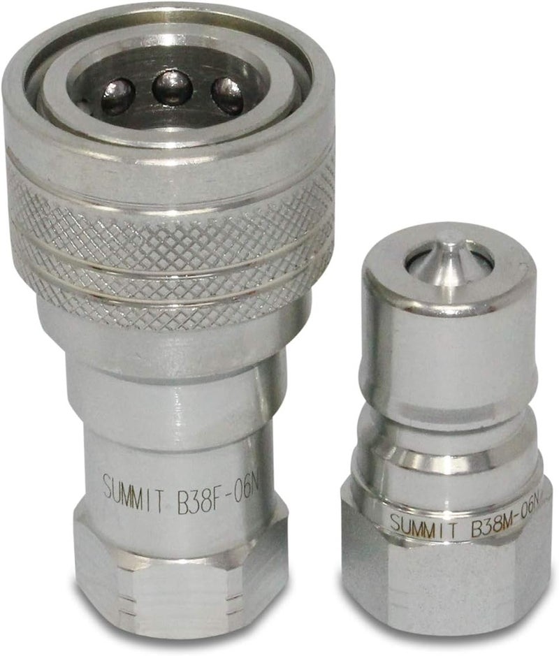 Summit Hydraulics 3/8" NPT ISO 7241-B Quick Disconnect Coupling/Coupler Set - Image 3