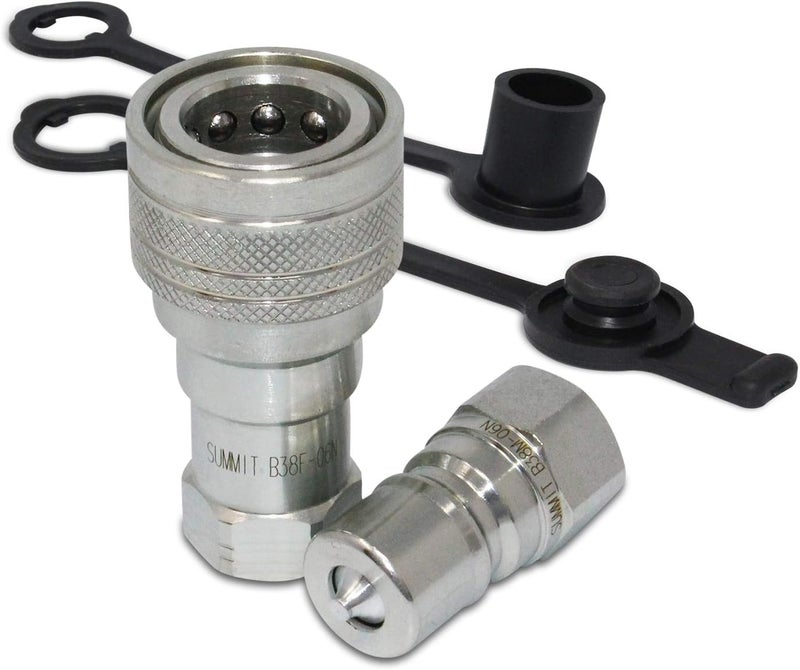 Summit Hydraulics 3/8" NPT ISO 7241-B Quick Disconnect Coupling/Coupler Set - Image 1