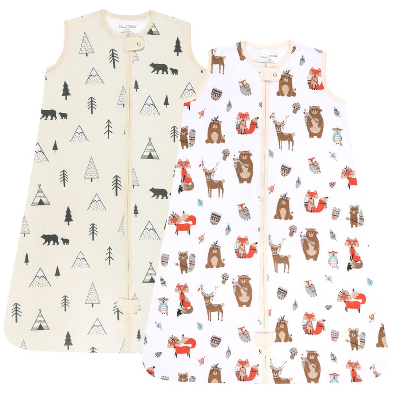 Mama Cheetah Baby Sleep Sack 05 TOG Organic Cotton Baby Wearable Blanket with TwoWay Zipper Swaddle Transition Baby Sleeping Bag for Newborn Infant Toddler Boy Girl 06 Months