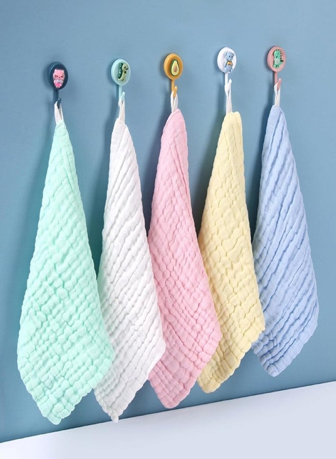VIHAX Baby Cotton Muslin | Face Towels | Extra Soft Hankies | Reusable Napkins | Swaddles Wrap for New Born Baby | 0– 18 Month+ (3, Green) - Image 3