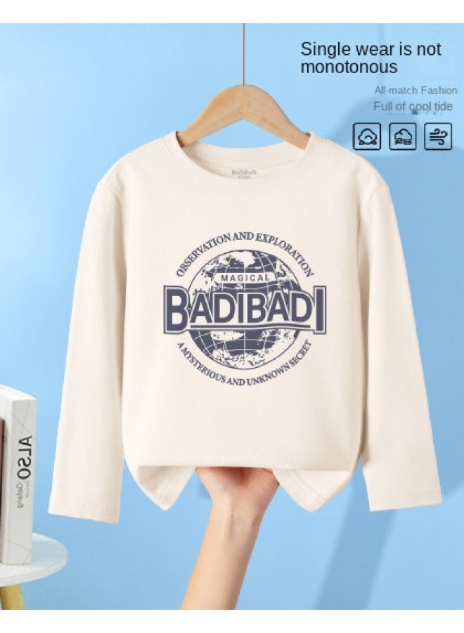 Badibadi Children's Long Sleeve T-shirt, 2025 Autumn Boys Cotton Top, Middle & Older Kids Soft Base Layer, Breathable Autumn Fashion Trend - Image 1